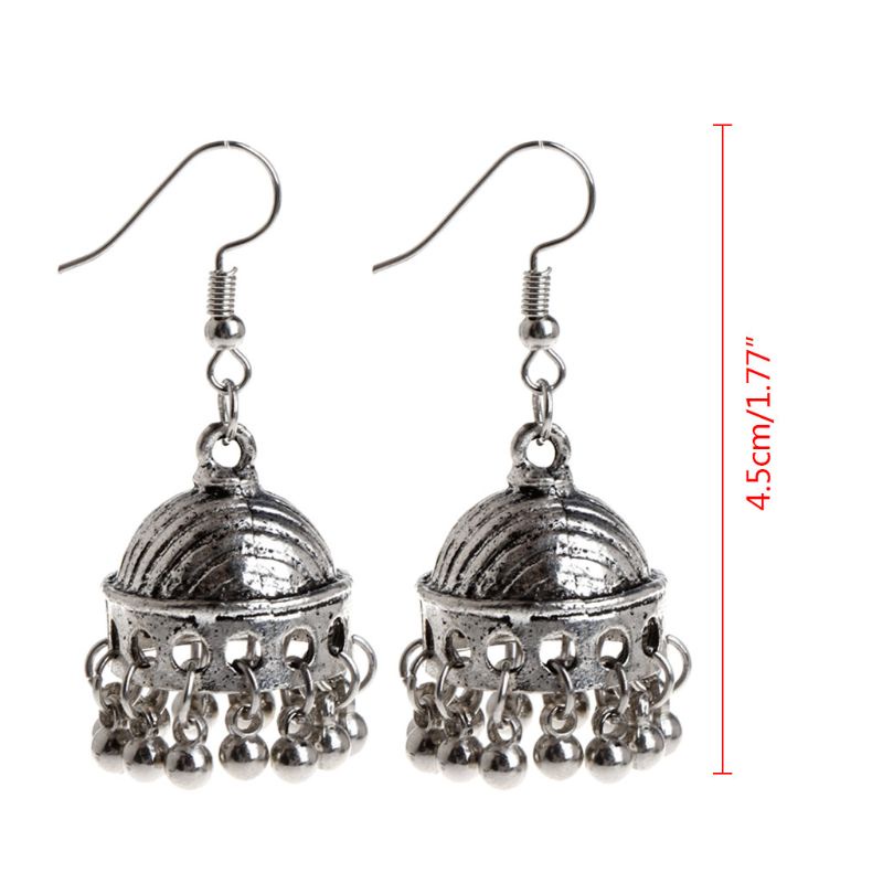 SIY  1 Pair Ethnic Earrings Dome Pendant Tassel Exquisite Elegant Vintage Charms Women Jewelry Dangle India Cage Drop Fashion