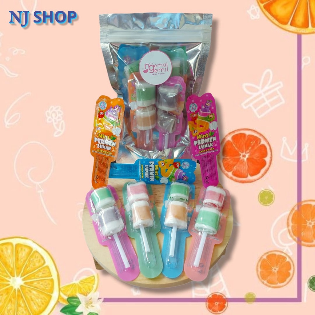 

[Permen Original] - Rainbow Roll Candy 2in1 Permen Lunak Roll Pelangi Warna Warni Kualitas Premium