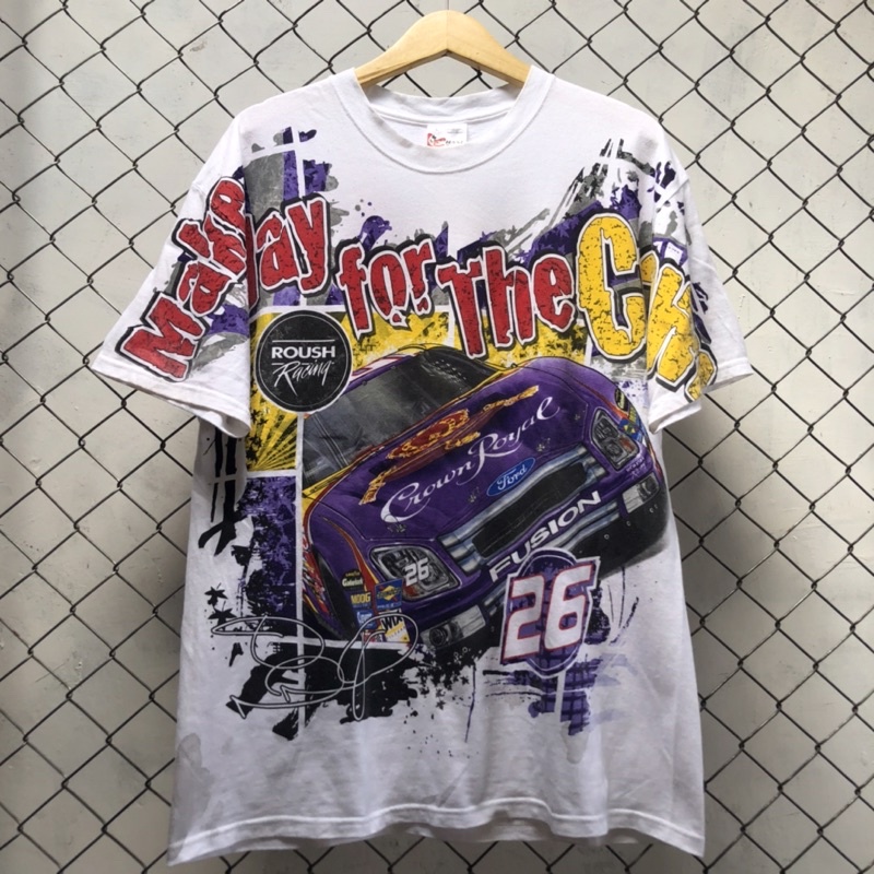Vintage Kaos Nascar Jammie Mcmurray All Over Print Original