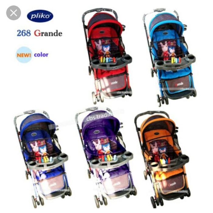 stroller--  Stroller Pliko Grande With 4in1 Features Kereta Dorong Bayi