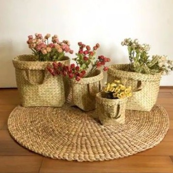 COVER POT ANYAMAN PURUN | HAMPERS PURUN / TAS PURUN / HOME DECOR