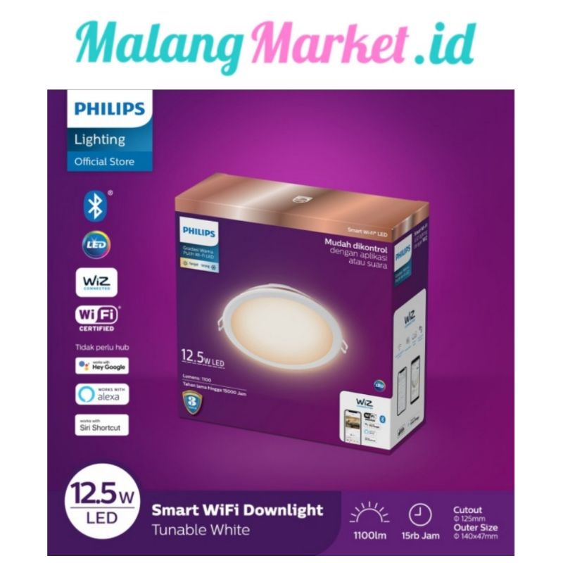 Philips Smart Wifi DownLight Tunable White 12.5 W Philips LED 12.5W