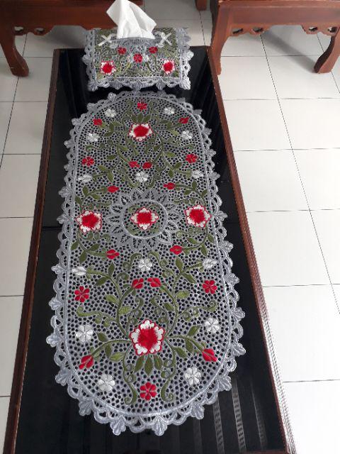 Tempat Tisu Bordir Kerancang Manual Handmade Khas Tasikmalaya