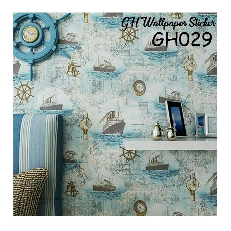 Wallpaper dinding 3d motif elegant / Wallpaper dinding kamar tidur anak wallstiker 45cm x 9m Gh029