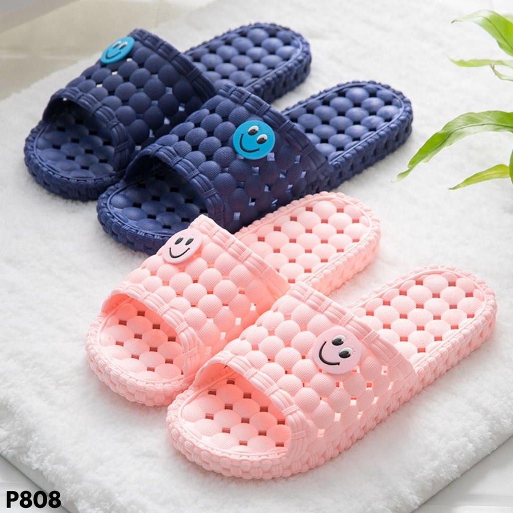 SANDAL SELOP PASANGAN MODEL SIMPLE TRENDY MASA PANDEMI BAHAN FULL RUBBER IMPORT COCOK INDOOR OUTDOOR P808