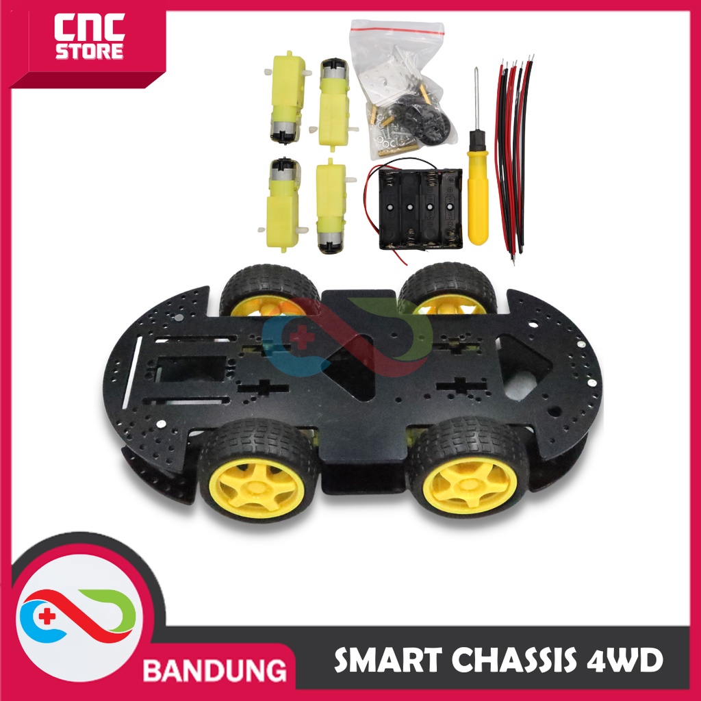 KIT SMART CHASSIS 4WD WHEEL DRIVE RC ARDUINO RASPBERRY ABS