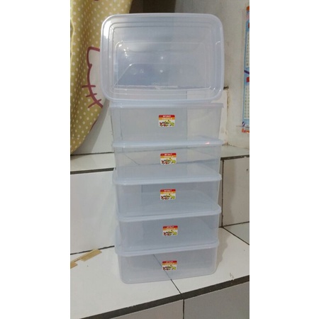 KOTAK SERBAGUNA FOOD BOX 3500ML PUTIH /TOPLES PLASTIK KOTAK/TEMPAT MAKANAN