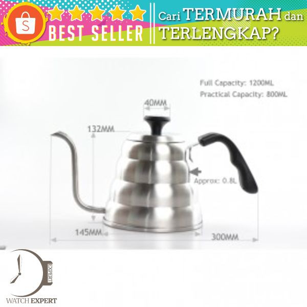 COD Teko Barista 1200ML Dengan Termometer Coffee Maker Pot V60 Drip Kettle with Thermometer