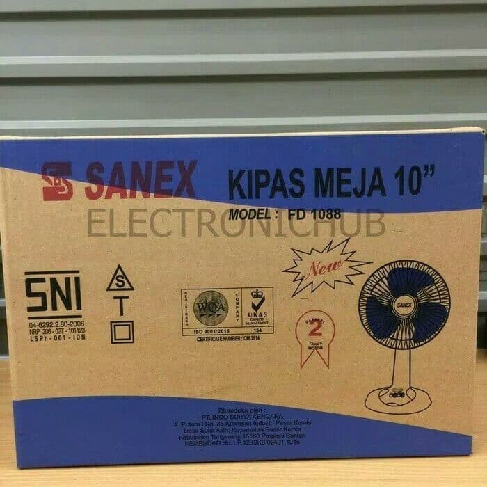 Kipas Angin Duduk / Meja / Desk Fan 10 inci Sanex 1088 SNI