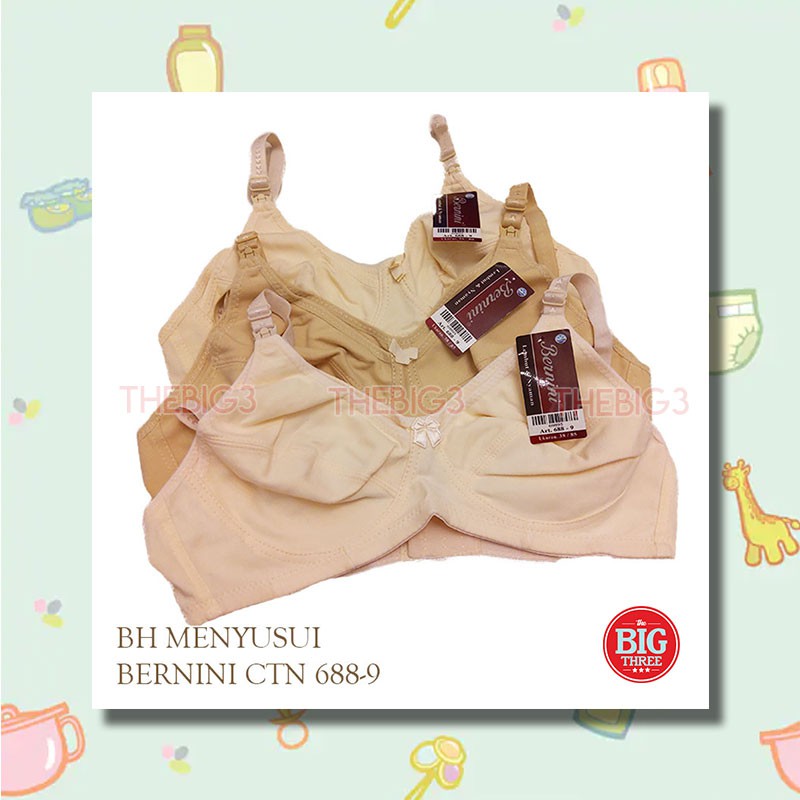 BERNINI BRA/BH Menyusui - Pakaian Dalam Wanita Tanpa Kawat Busa Tipis Breast Holder Ibu Anak Susu