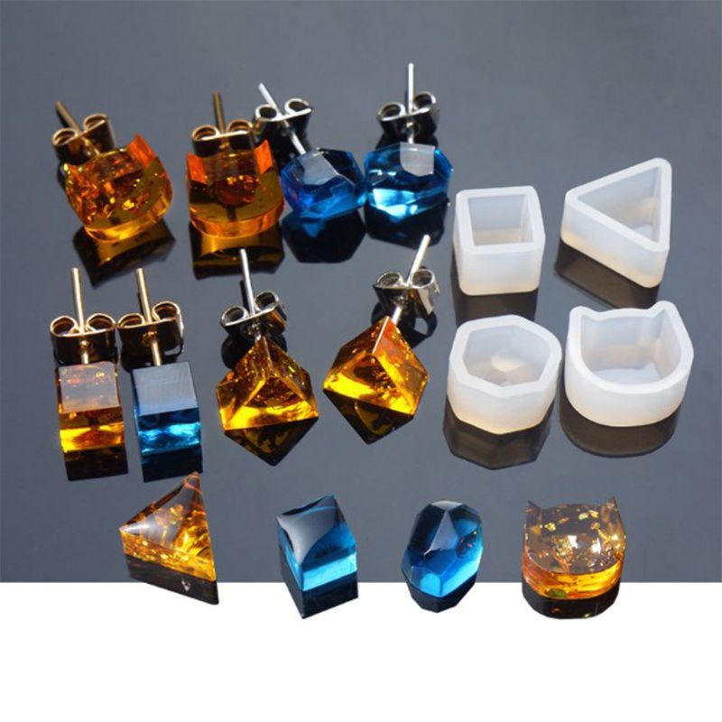 SIY  83Pcs/Set Crystal Epoxy Resin Mold Geometric Irregular Earrings Bracelet Pendant Casting Mould Handmade DIY Crafts Jewelry Making Tools