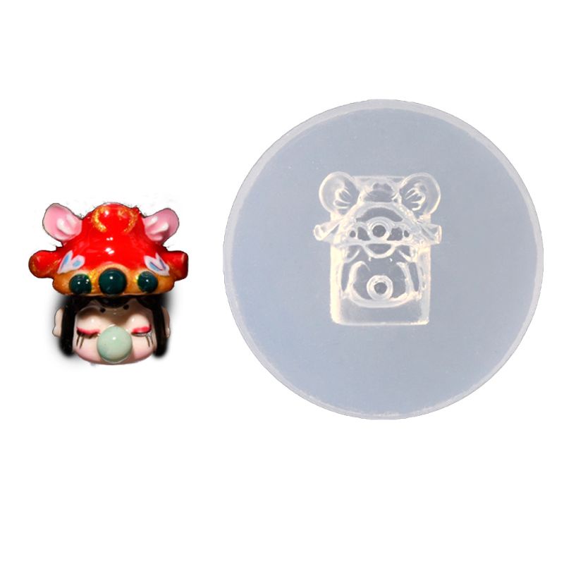 Siy Cetakan Resin Bentuk Boneka Kartun 3d Ukuran Mini Bahan Silikon Untuk Nail Art