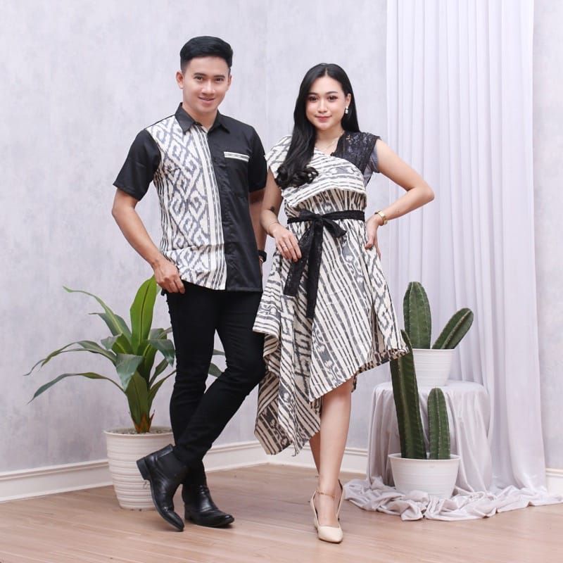 COUPLE TENUN TORAJA PUTIH -COUPLE TENUN - COUPLE - DRESS SIERA - BAJU KONDANGAN