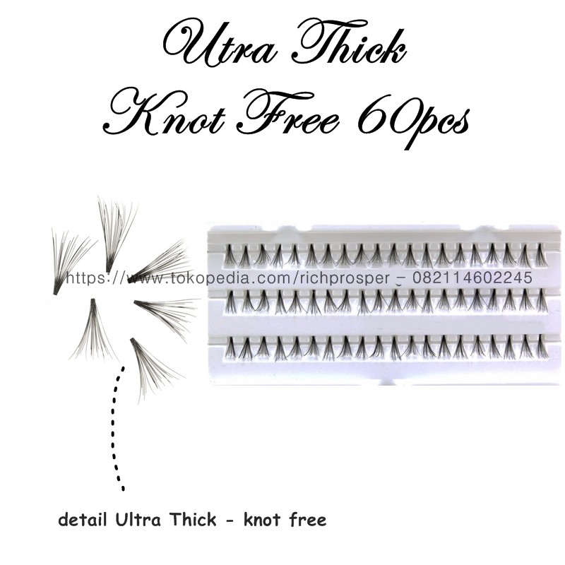 CDL060 KNOT FREE ULTRA THICK BULU MATA TANAM EXPORT QUALITY / EXTENSION LASHES