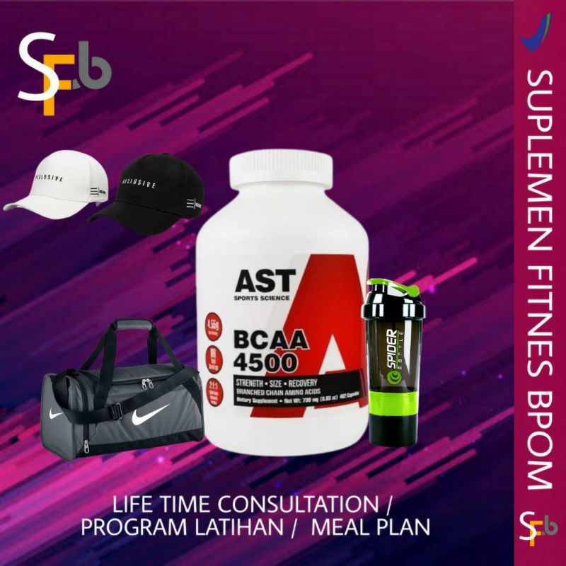 AST BCAA 2 1 1 462 CAPSULE  BCAA KAPSUL SUPLEMEN FITNES KESEHATAN GYM MAKANAN RECOVERY OTOT