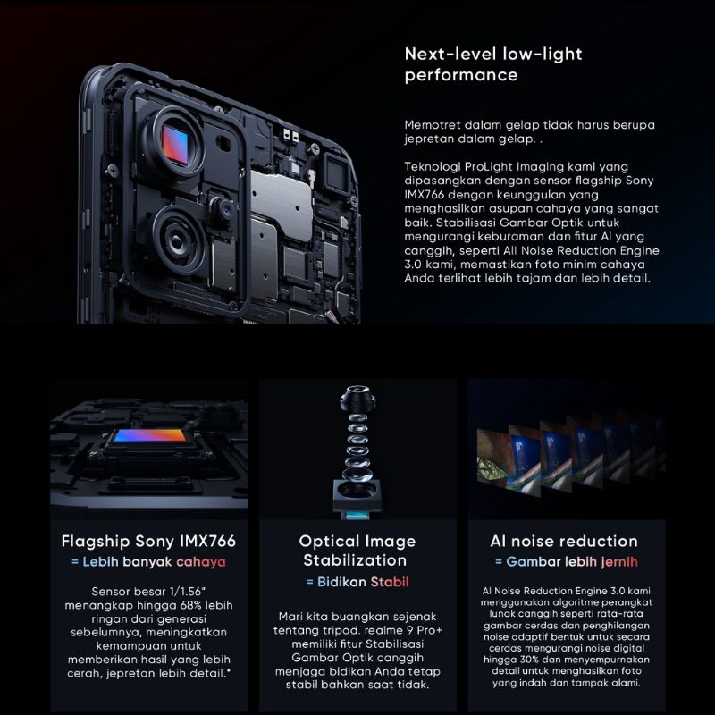 Terbaru Hp Realme 9 Pro+ 5G 8/256 Ram 8GB Rom Internal 256GB - New Original Garansi Resmi - Kamera 50MP OIS /Dual Dimensity 920 / Fingerprint Under Display Pro Plus - 8/128 6/128 8GB 256GB 128GB 8 6 256 128 GB - Warna Black Green Hitam Biru Blue-3