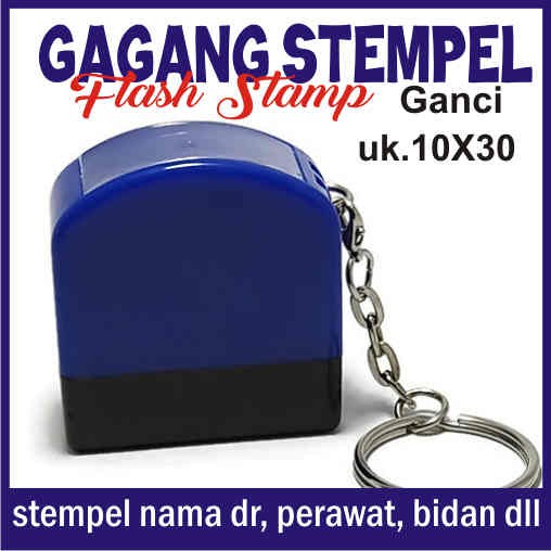 Gagang Stempel Flash Nama uk.10x30