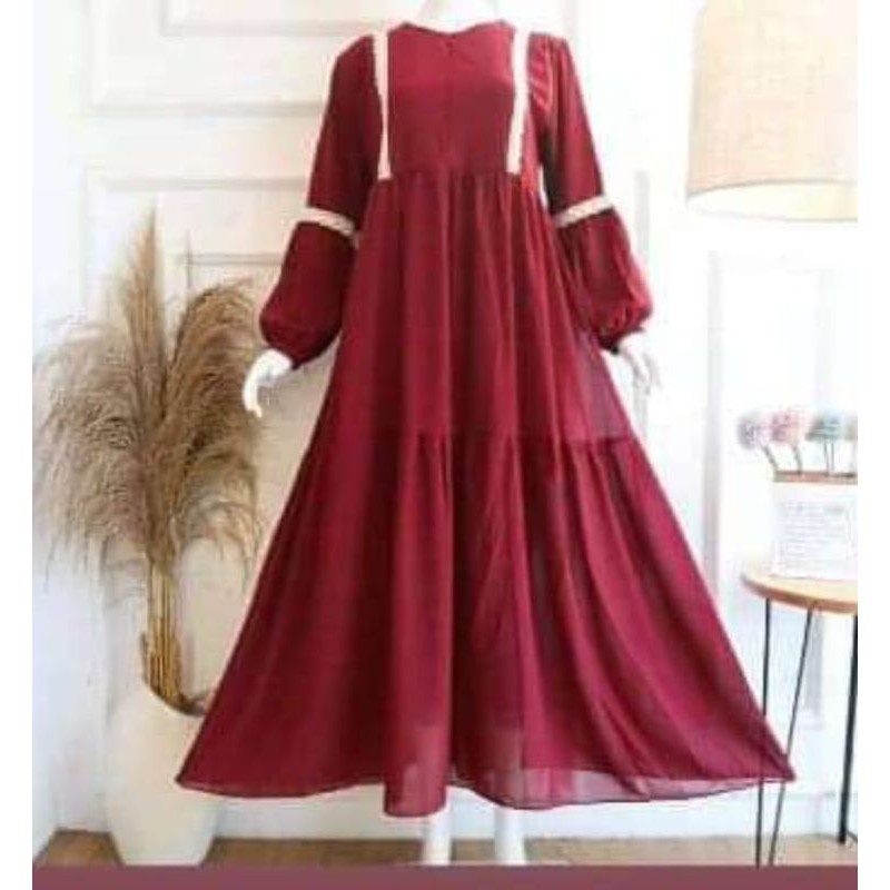gamis jumbo renda