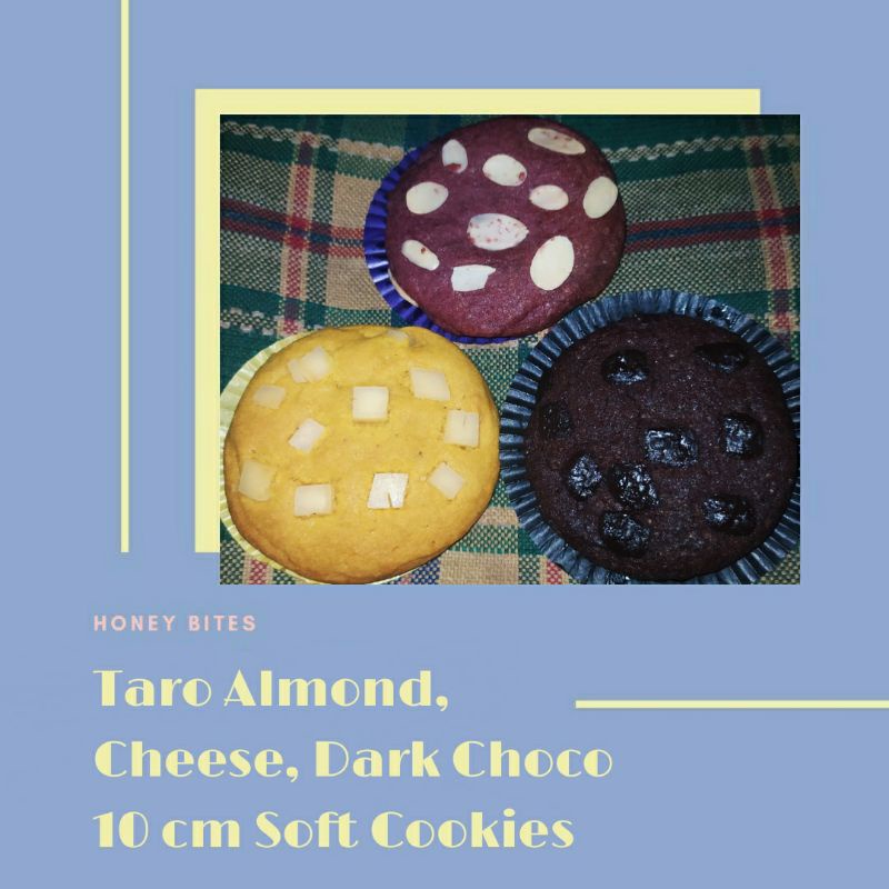 

Taro, Cheese, Dark Choco Soft Cookies 10 cm