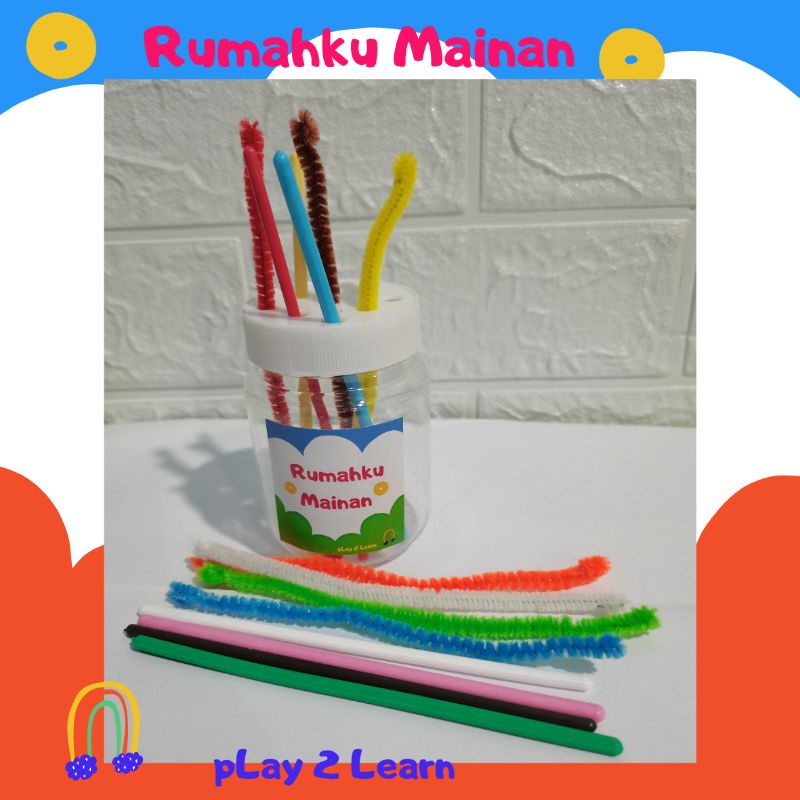 Busy Jar Mainan Montessori Busy Jar Fine Motoric Play Mainan Sensory Play