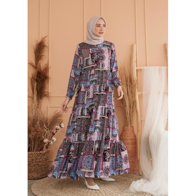 Homie Dress Ethnic Purple by Kienka.id (preloved)