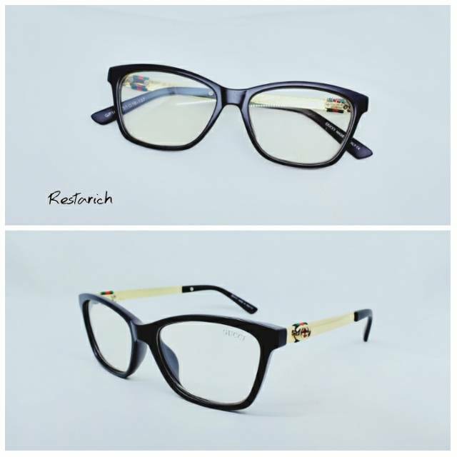 Paket Kacamata GUCCI 547 + Lensa Minus Antiradiasi