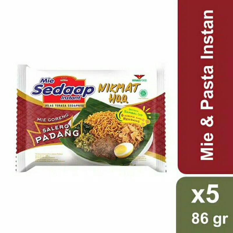 

Sedaap Mie Goreng Salero Padang 86gr x 5 pcs
