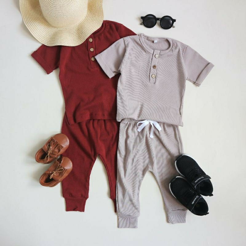 BAJU RIB ANAK / SETELAN ANAK/  KAOS ANAK / RIB SET ANAK KAOS RIB