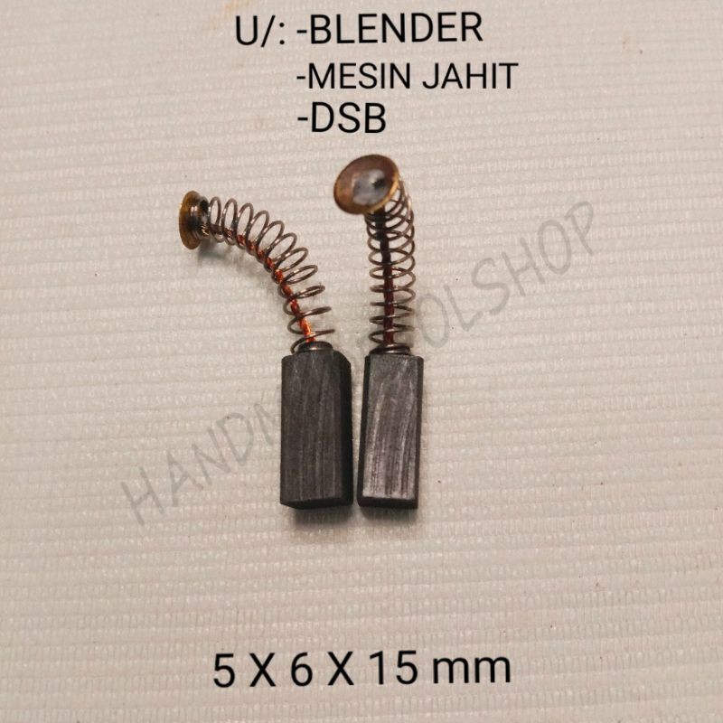 CARBON BRUSH BLENDER , MESIN JAHIT 5 X 6 BAHAN ARANG RE