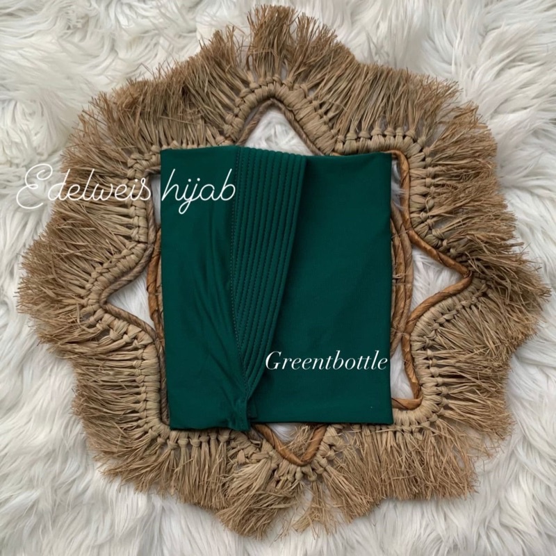 Bergo Hamidah ( ORI ) / Bergo Jersey Menutup Dada / Hijab Instan Jersey-Greentbottle