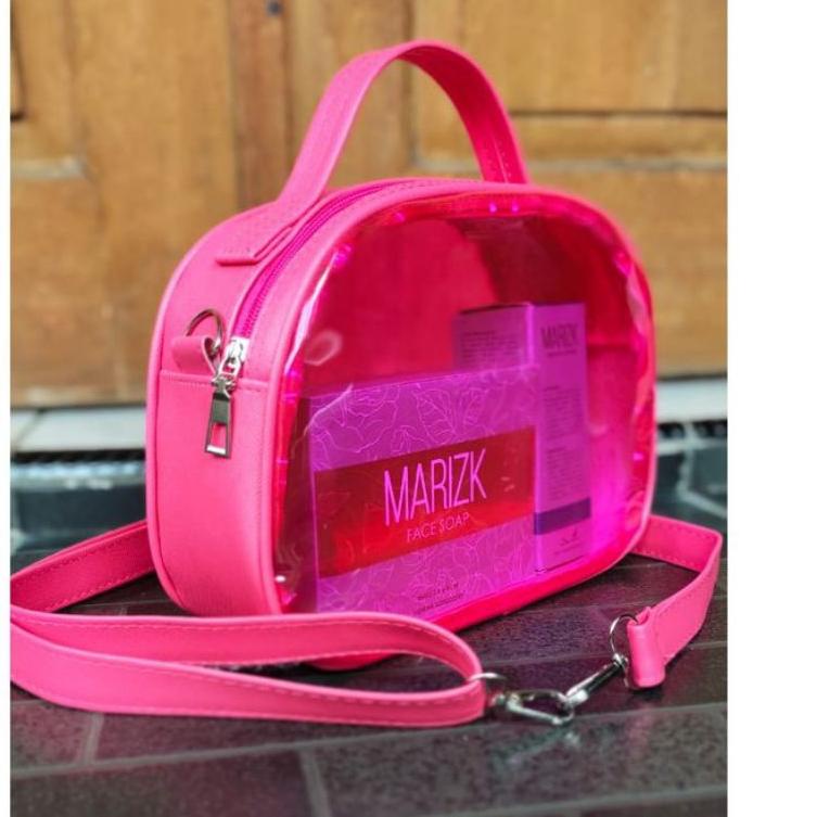 "BTM. 200136" Tas Selempang Wanita Transparan / Tas mika pvc anisa (free gantungan)