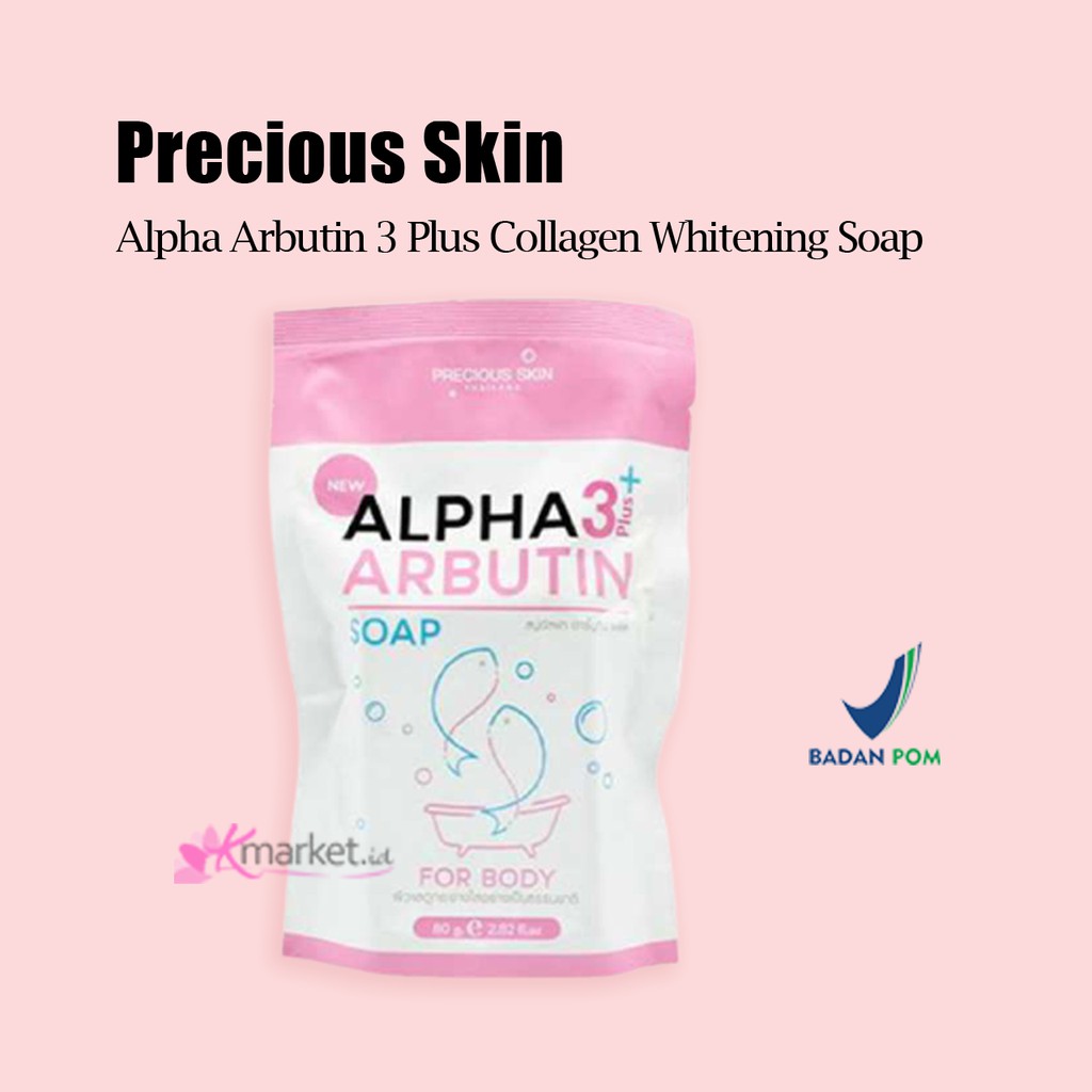 [BPOM] Precious Skin Alpha Arbutin 3 Plus Collagen Whitening Soap 80 gr