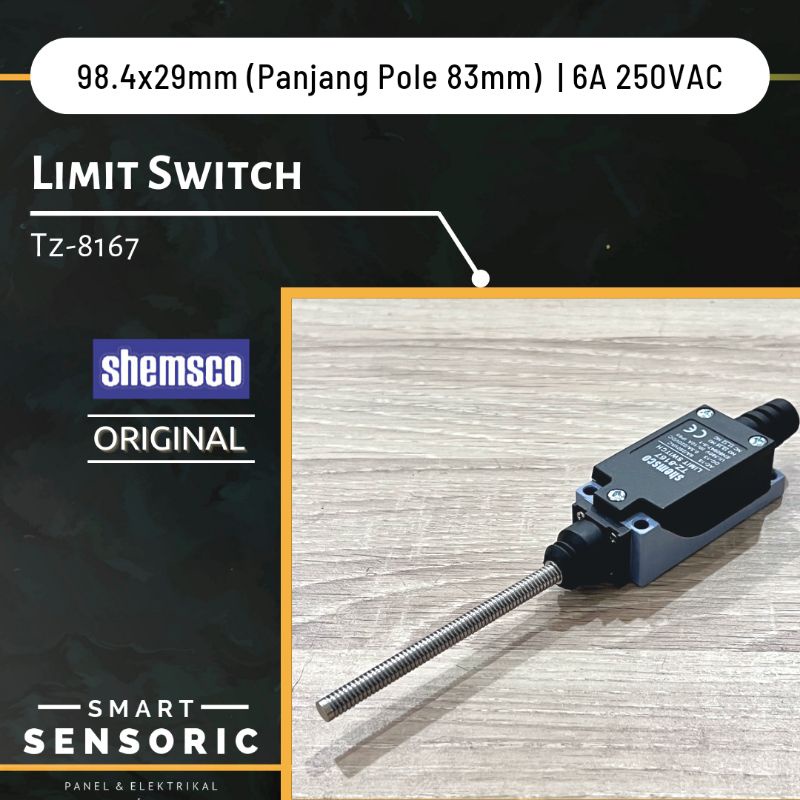 TZ-8167 Limit Switch – 1 NO 1 NC, Coil Spring Actuator
