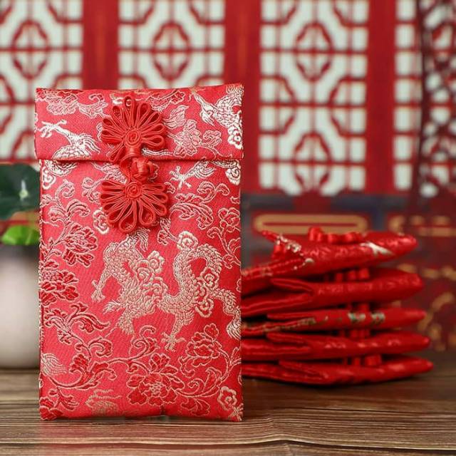 Dompet Angpao Kain Chinese Knot Murah Ampao Kawin Sangjit Premium