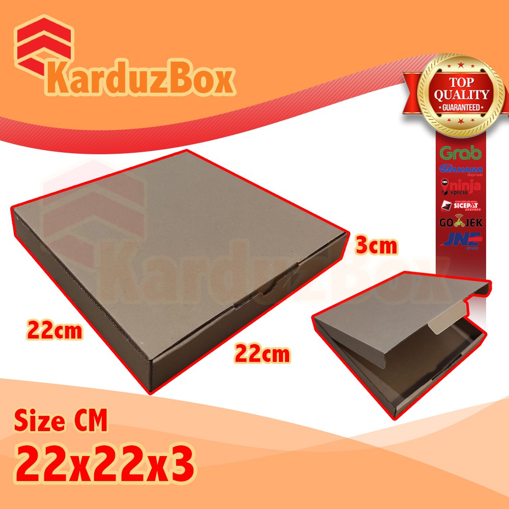 

22x22x3 kotak Kardus Packaging Box PIZZA