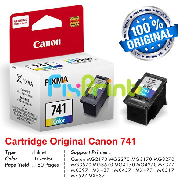 Cartridge Tinta CL741 CL 741 CL 741 Color  Printer Canon G2170 MG2270 MG3170 MG3270 MG3570 MX377