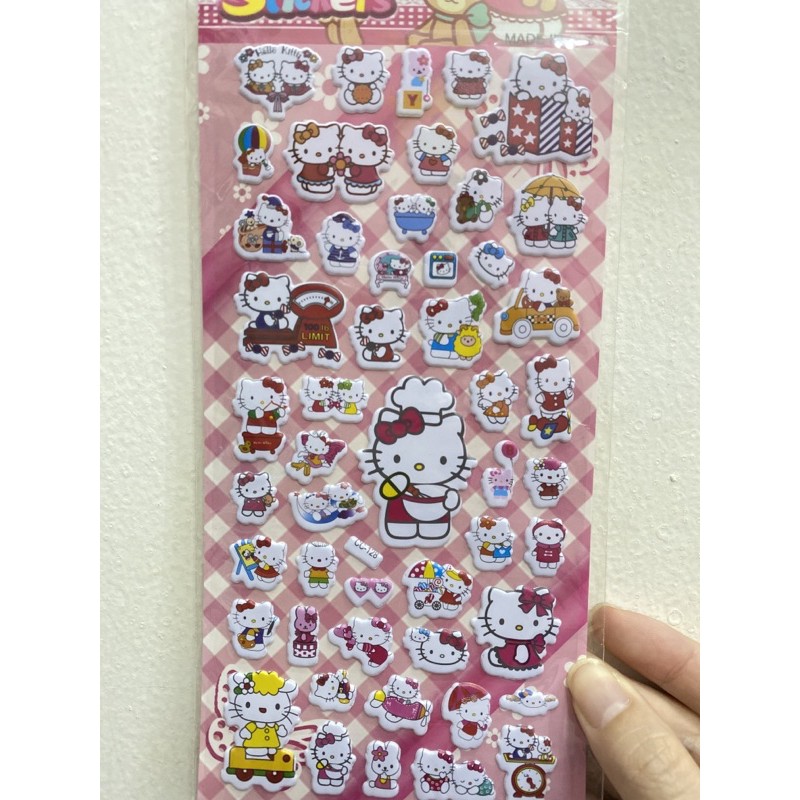 Sticker karakter pooh frozen boy girl music princess avenger 3D glitter-Kitty