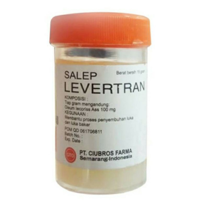 Salep Levertran 15 gr / Salep luka Bakar dan koreng