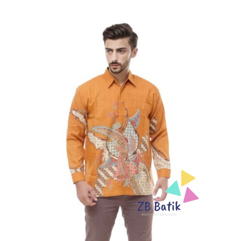 Batik Semi Sutra Pria Lengan Panjang / Kemeja Batik Pria / Batik Pria / Atasan Batik / Kemeja Batik Pria Lengan Panjang / Batik Pria Lengan Panjang Premium / Batik Pria Lengan Panjang Modern / Baju Kemeja Batik Pria / Batik Sutra Pria Lengan Panjang
