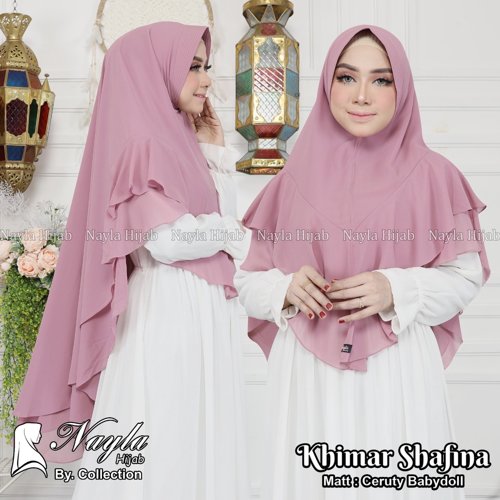 KHIMAR SHAFINA CERUTY BABYDOLL KERUDUNG CERUTY JUMBO ORIGINAL BY NAYLA HIJA'B