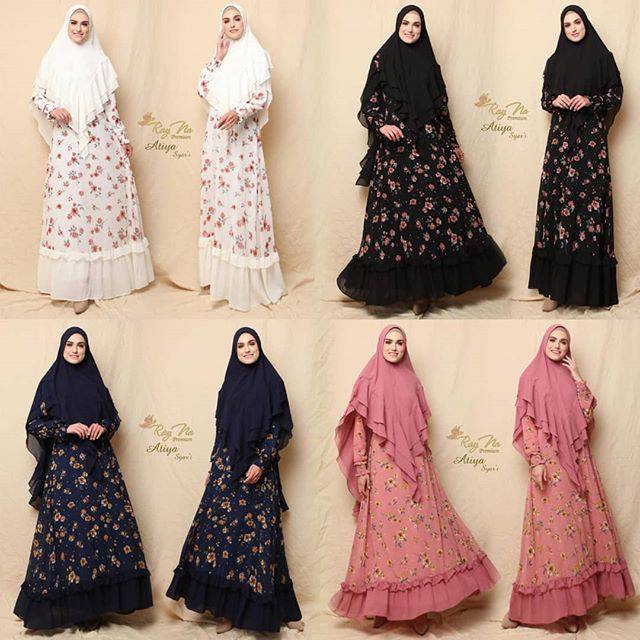 ORIGINAL Gamis Syari Atiya Syari by Rayna / gamis set busui realpic ori