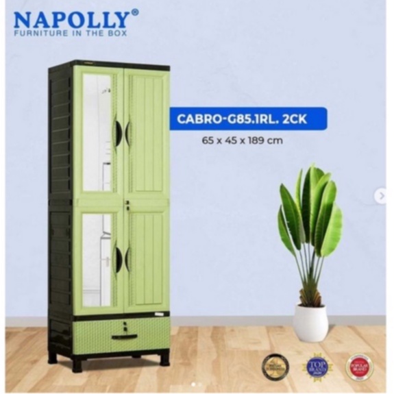 NAPOLLY LEMARI PLASTIK Type CABRO G85 1R.2CK