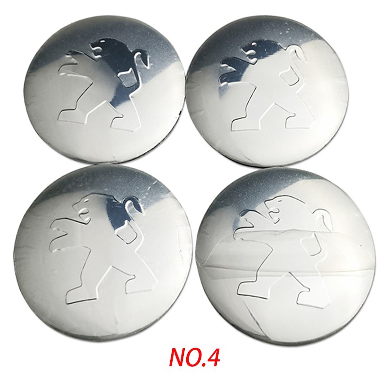 4pcs Stiker Emblem/Badge Night Knight 56mm Untuk Mobil Peugeot