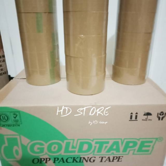 

Isolasi lakban warna coklat Goldtape Hijau