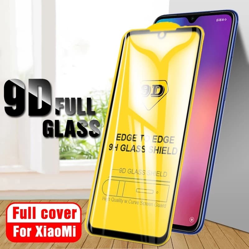 XIAOMI MI 9 MI 9 PRO Tempered Glass Full Lem 9D Full Cover Anti Gores Kaca - White_Cell