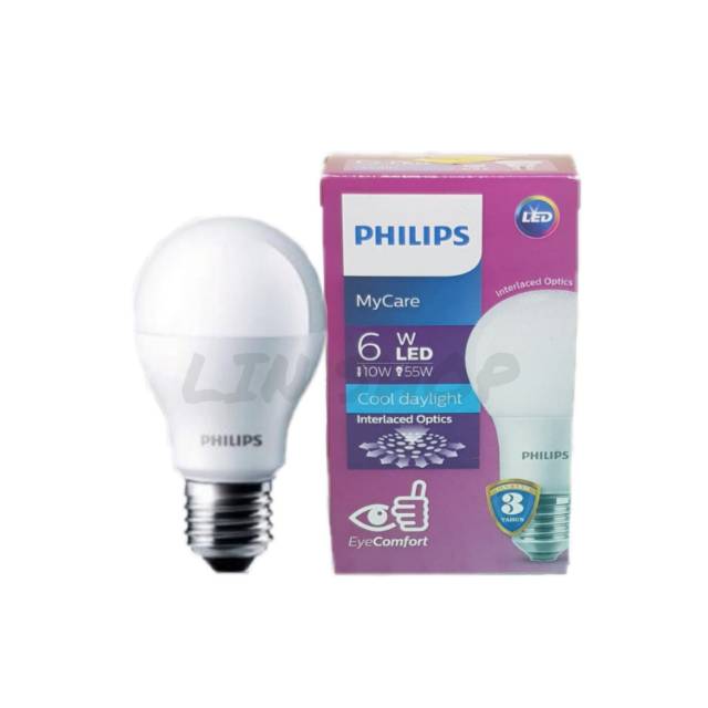 LAMPU LED PHILIPS BULB 6 WATT / LED PHILIPS 6W PUTIH