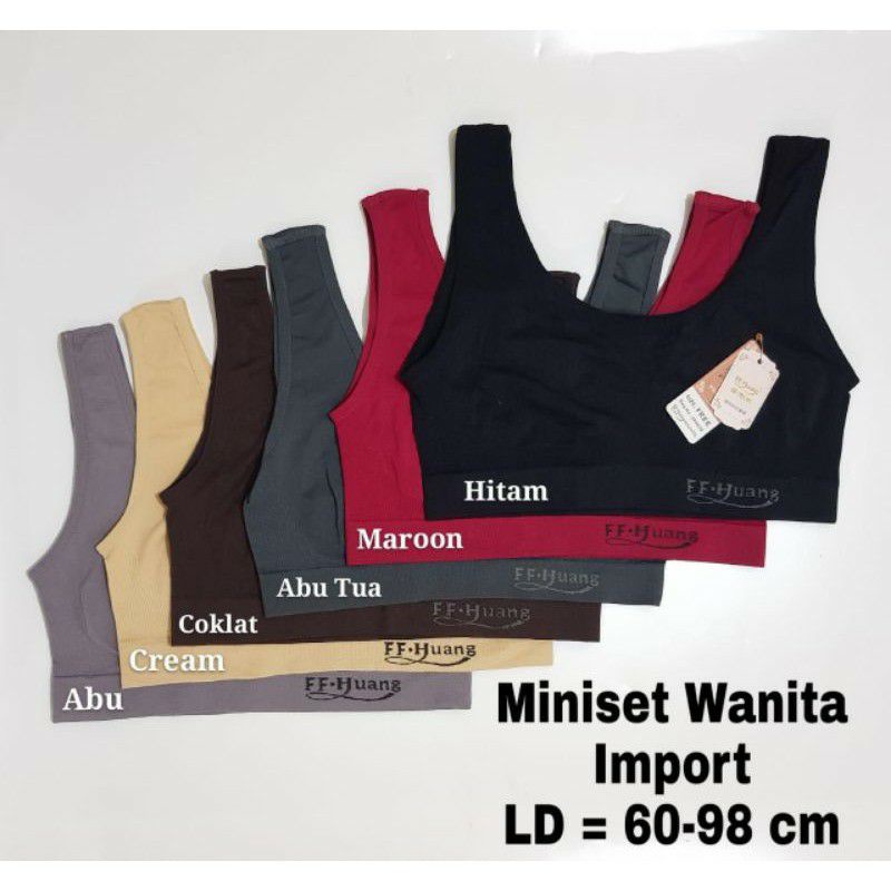 SPORT BRA MINISET  FF HUANG  REMAJA  JUMBO DEWASA WANITA