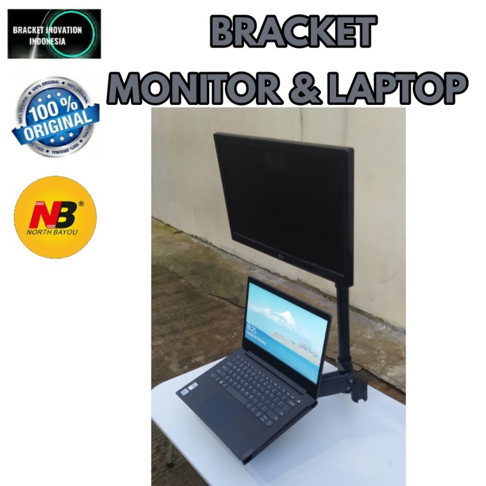 bracket monitor dan Laptop Full motion North bayou Gas spring max 30&quot;