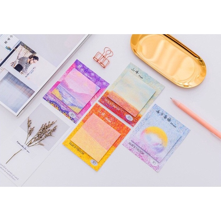 

Memo Pad Mirage Peak Laker Hillside Sticky Notes