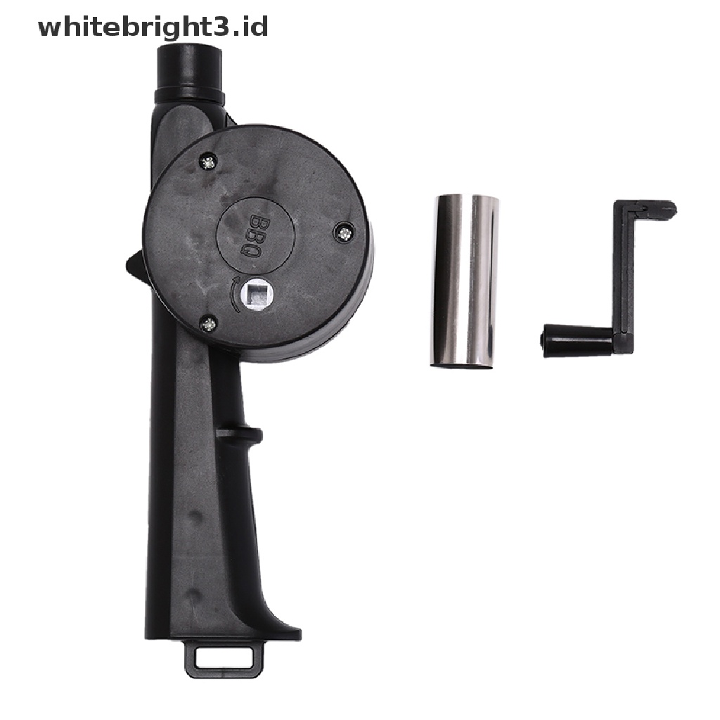 (whitebright3.id) Kipas Angin blower bbq Tenaga Engkol Tangan Untuk Piknik / outdoor